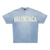 Tape Type T-shirt med tejpdetaljer, medium passform ”Faded Blue” 739784TOVA94530