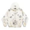 Tat-luvtröja med dragkedja, medium passform, jackor ”Off White Black” 770939TQVK13307