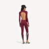Techwear-bodysuit för dam med utskärningar i burgundy/aqua