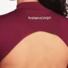 Techwear-bodysuit för dam med utskärningar i burgundy/aqua