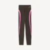 Techwear-leggings för damer i khakibrunt/neonrosa Techwear-leggings för damer i khakibrunt/neonrosa