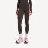 Techwear-leggings för damer i khakibrunt/neonrosa Techwear-leggings för damer i khakibrunt/neonrosa