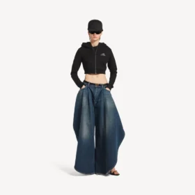 Techwear-luvtröja för damer i svart