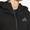 Techwear-luvtröja för damer i svart Techwear-luvtröja för damer i svart