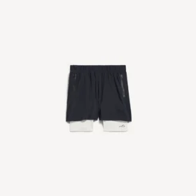 Techwear-shorts för herr i marinblått/vitt