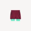 Techwear-shorts för herr i vinrött/aqua