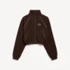 Techwear-träningsjacka för dam i färgen moka Techwear-träningsjacka för dam i färgen moka