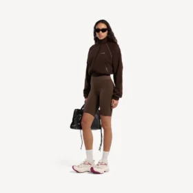 Techwear-träningsjacka för dam i färgen moka