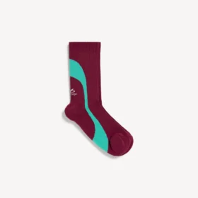 Tekniska strumpor för män i burgundy/aqua