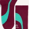 Tekniska strumpor för män i burgundy/aqua