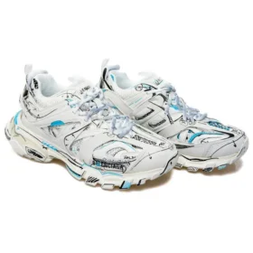 Track 1.0 Sneakers ”White Blue Mesh and Nylon Graffiti” 542023W3SRA9014