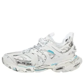 Track 1.0 Sneakers ”White Blue Mesh and Nylon Graffiti” 542436W3SRA9014
