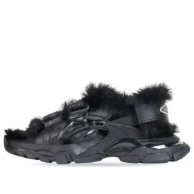 Track-sandaler ”Fake Fur Black” 668560W3CQ31000