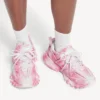 Track-sneaker med stencil-logotyp i rosa/vitt Track-sneaker med stencil-logotyp i rosa/vitt