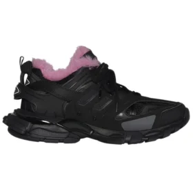 Track-Sneakers ”Black Fake Fur Pink” 668555W3CQ61050