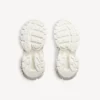 Track-sneakers med rosett i vitt/rosa