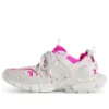 Track Sock-Sneakers ”Vit och neonrosa stickad och nylon” 736328W3SKC9055