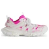 Track Sock-Sneakers ”Vit och neonrosa stickad och nylon” 736328W3SKC9055