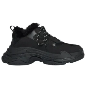 Triple S ”Fake Fur – svart” 668562W3CQ51000