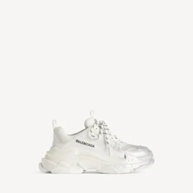Triple S Glitter Spray-Sneakers för dam i vitt/silver