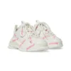 Triple S Logotype Sneaker ”White and Pink Technical Material” 654251W2FAB9050