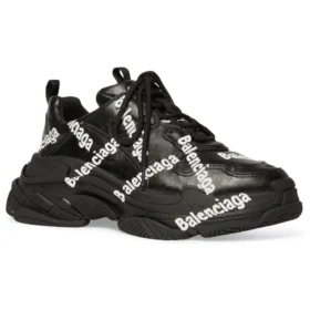 Triple S Logotype Sneakers ”Black” 536737W2FAB1090