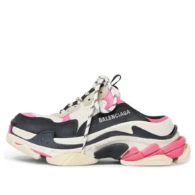 Triple S-Mules ”Vit, rosa och svart, dubbelt skum och mesh” 755686W3SM15671