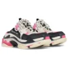 Triple S-Mules ”Vit, rosa och svart, dubbelt skum och mesh” 755686W3SM15671