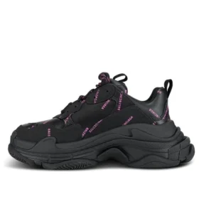 Triple S-Sneaker ”All Over Logo – Black Pink” 524039W2FA11050