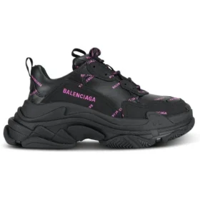 Triple S-Sneaker ”All Over Logo – Black Pink” 524039W2FA11050