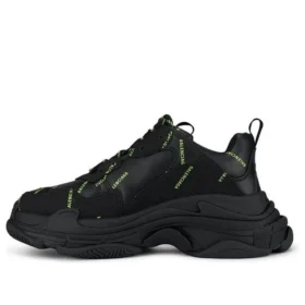 Triple S-sneaker ”Allover Logo – Black Fluo Yellow” 536737W2FA11070