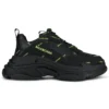 Triple S-sneaker ”Allover Logo – Black Fluo Yellow” 536737W2FA11070