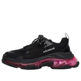Triple S-sneakers ”Clear Sole – Black Pink Neon” 541624W2FR11053