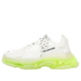 Triple S-sneakers ”Clear Sole – vit fluogul” 541624W2FR19073