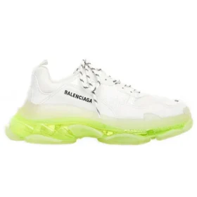 Triple S-sneakers ”Clear Sole – vit fluogul” 541624W2FR19073