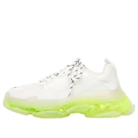 Triple S-sneakers ”Clear Sole – vit och fluorescerande gul” 544351W2FR19073