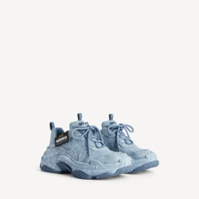 Triple S-sneakers i canvas för herr i blått
