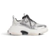 Triple S-Sneakers ”Svart, vitt och silver, dubbelt skum och mesh” 536737W2FWM8191