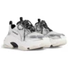 Triple S-Sneakers ”Svart, vitt, silver, dubbelt skum och mesh” 524039W2FWM8191