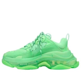 Triple S-träningsskor med genomskinlig sula ”Neon Green” 544351W2CF13801 Triple S-träningsskor med genomskinlig sula ”Neon Green” 544351W2CF13801