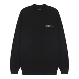 Tröja med broderad logotyp, medium passform, ”svart” 652981TKV871070