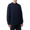 Tröja med kashmirstickning, rund hals och logotyp på ryggen ”Navy” 583111T40924140