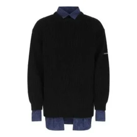 Tröja med lager-på-lager-design ”Black” 675268T32151000