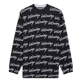 Tröja med logo över hela ”Black” 625984T31841070