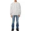 Tröja med logo över hela plagget och rund hals ”White Black” 702952T32339054