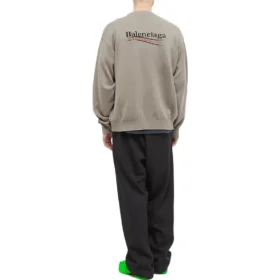 Tröja med rund hals för Political Campaign ”Khaki” 695827T32385963