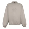 Tröja med rund hals och broderad logotyp ”Beige” 656999-TKV74-2966