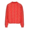 Tröja med rund hals och logo över hela plagget ”Red White” 702952T32336090