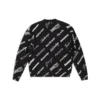 Tröja med rund hals och logotryck över hela plagget ”Black White” 724858T16651070