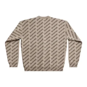 Tröja med små logotyper över hela plagget ”Beige” 736247T32339977